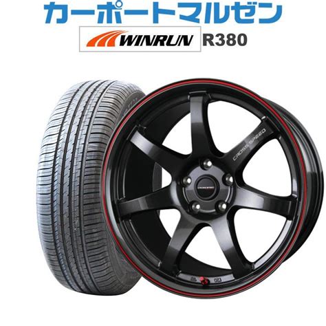 HOT STUFF サマータイヤ ホイール4本セット ホットスタッフ クロススピード ハイパーエディション CR7 WINRUN ウインラン R380 225 60R18 カーポート