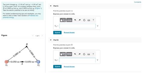 Solved Part C Find The Work Done By The Electric Field On