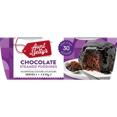 Aunt Betty S Chocolate Steamed Puddings 2 X 95g Chilled Frozen