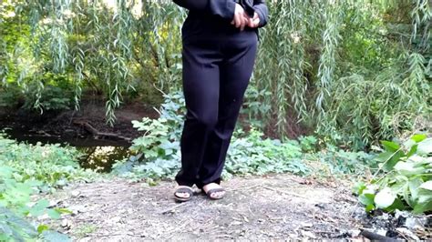 Big Ass Russian MILF Pissing Outdoors