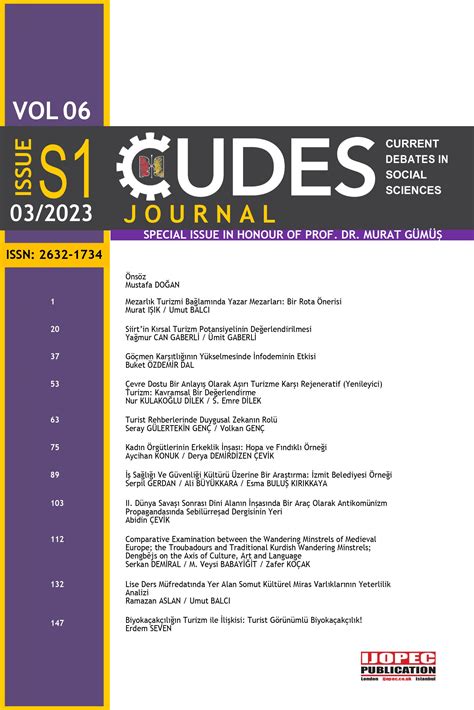 JOURNAL OF CURRENT DEBATES IN SOCIAL SCIENCES (CUDES)