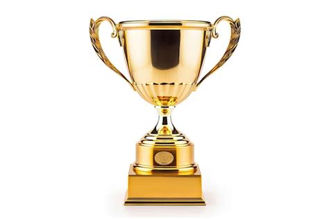 Premium Photo | Gold cup isolated on white