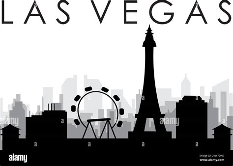 Cityscape skyline panorama of LAS VEGAS, UNITED STATES Stock Vector ...