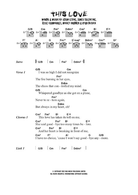 Maroon Five This Love Lyrics 2
