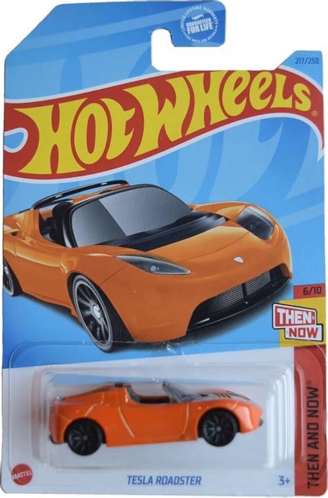 Amazon Hot Wheels Tesla Roadster Then And Now Orange