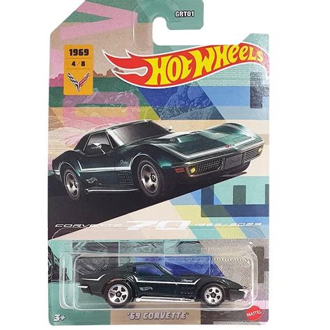 Hot Wheels 69 CORVETTE 70 Anos Corvette 1 64 Mattel Corvette 70th Anniversary Shopee Brasil