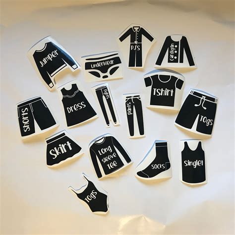 Clothing Drawer Labels