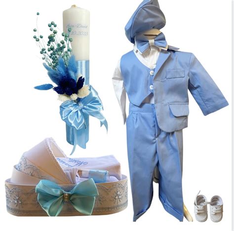 Trusou Botez Baieti Ocean Blue Baptism Set Hainute Magice