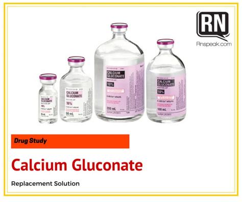 calcium gluconate drug study