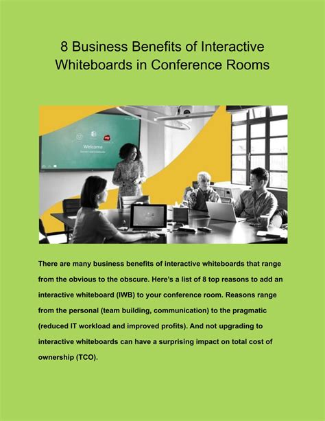 Ppt Business Benefits Of Interactive Whiteboards In Conference