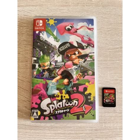 二手 Switch Ns漆彈大作戰 2 Splatoon 2 日文版 無特典 遊戲片 蝦皮購物