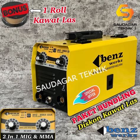 Jual Mesin Las Mig A A Co Flux Core Benz Inverter Welding