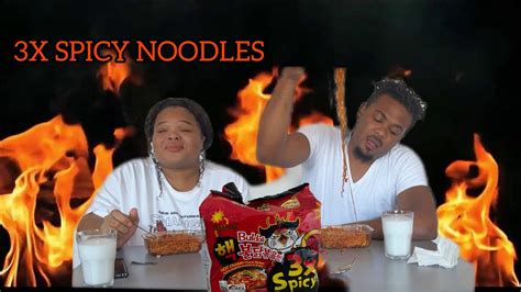 3x Nuclear Fire Noodles Challenge Extremely Spicy 🔥🔥🔥 Youtube