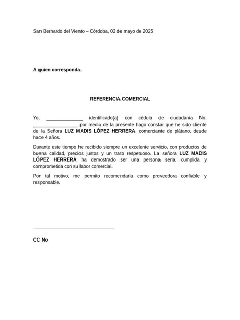 O Que É Referencia Comercial - Referencia Comercial | PDF