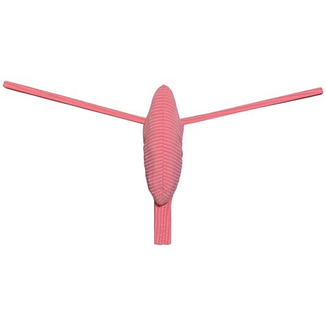 Botmois Men S Ice Silk T BackUnderwear Enhance Pouch Cotton Mini Bikini Thong Push Out G String