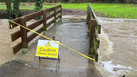 Flooding In Bath River Avon Heavy Rain Winter Weather City