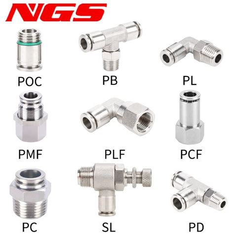 SUS 304 Stainless Steel Pneumatic Hose Fitting PC PCF PL PE PU 8mm Full