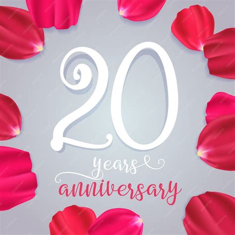 Há 20 Anos Ou A 20 Anos - Ícone de vetor de aniversário de 20 anos, logotipo. elemento de design ...