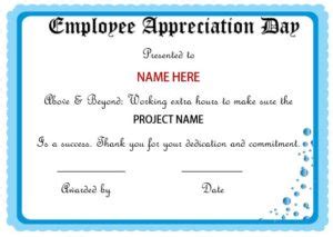 20+ Free Certificates of Appreciation for Employee Templates