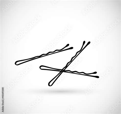 Bobby Pins Vector Icon Stock Vector Adobe Stock