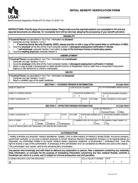 Fillable Online Initial Benefit Verification Form Assurant Fax Email