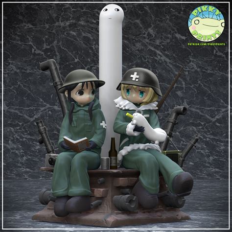 💬 Girls' Last Tour (Chito and Yuuri)・ 3D File for ・Cults