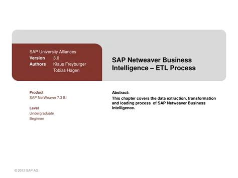 Ppt Sap Netweaver Business Intelligence Etl Process Powerpoint