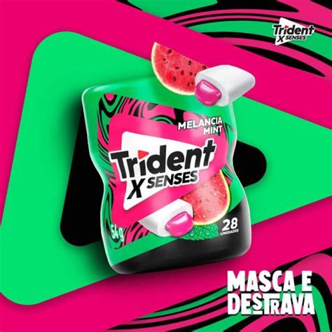 Chiclete Trident X Senses Melancia Menta Garrafa 54g Sonda