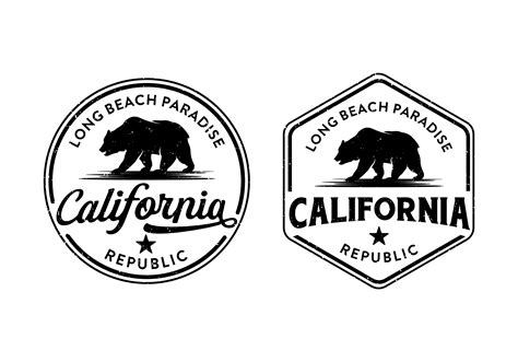 California Bear Republic Logo Design Graphic by District4 Std
