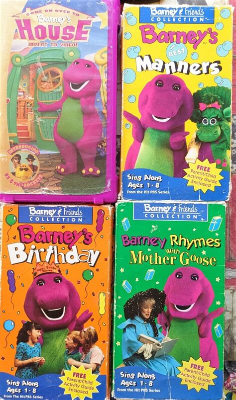 Vintage Lot of 4 Barney VHS Tapes 1990s | Grelly USA