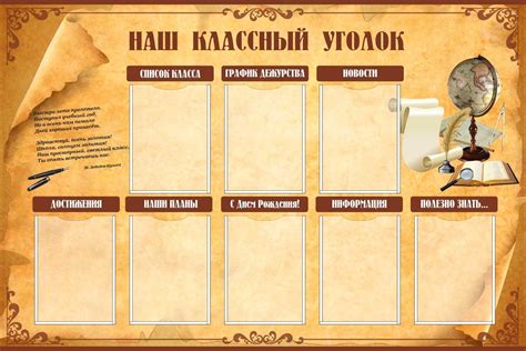 Классный уголок в одном стиле шаблоны - фото и картинки abrakadabra.fun