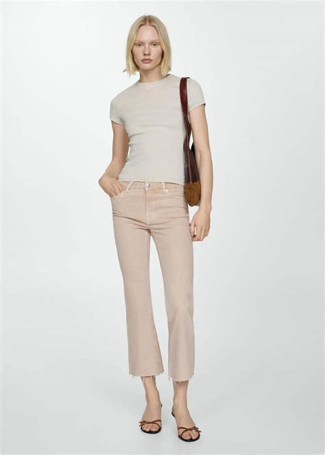 Jeans Sienna Flare Crop Woman Mango Indonesia