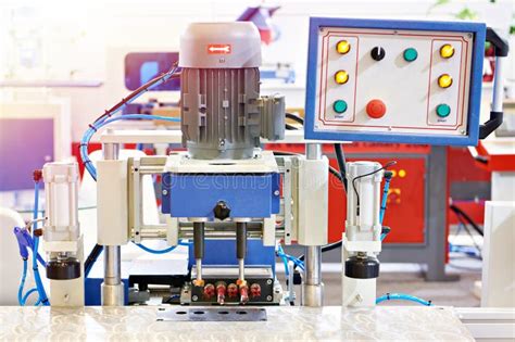 automatic boring machine   door lock stock image image