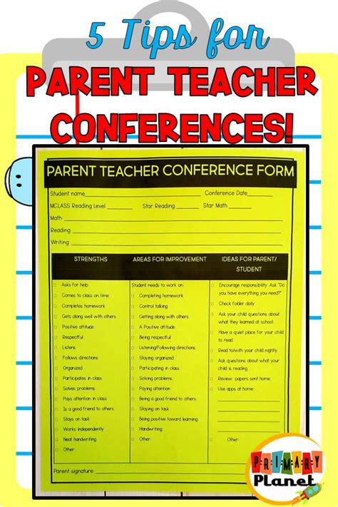 5 Tips For Parent Teacher Conferences Primary Planet