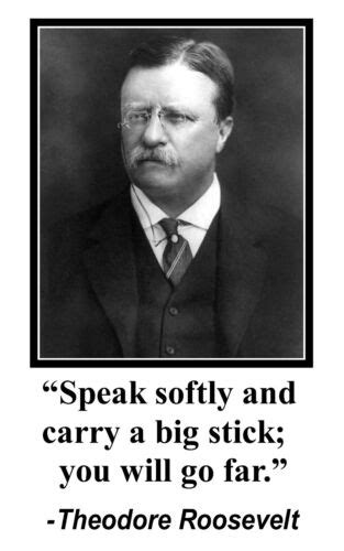 Theodore Roosevelt Speak Softly And Carry Quote 11 X 17 Poster