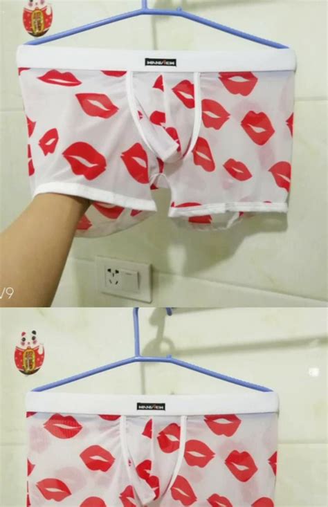 Đồ lót trong suốt nam ren siêu mỏng lụa băng eo thấp lưới sex gợi cảm mùa hè đầy đủ lưới nam