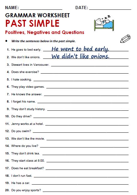 Grammar Worksheets And Answers