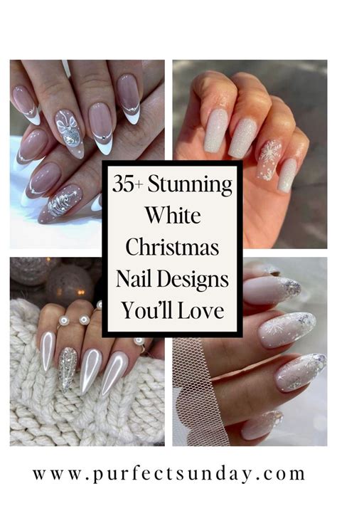 White Sparkly Nails White And Silver Nails Glittery Nails Holiday