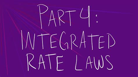 Technical Lectures Ch 14 Integrated Rate Laws Youtube