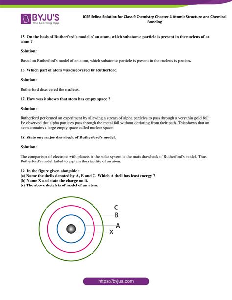 Selina Solutions Class 9 Concise Chemistry Chapter 4 Atomic Structure And Chemical Bonding