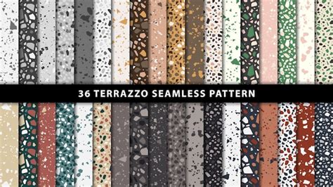 Premium Vector Set Of Terrazzo Style Seamless Patterns