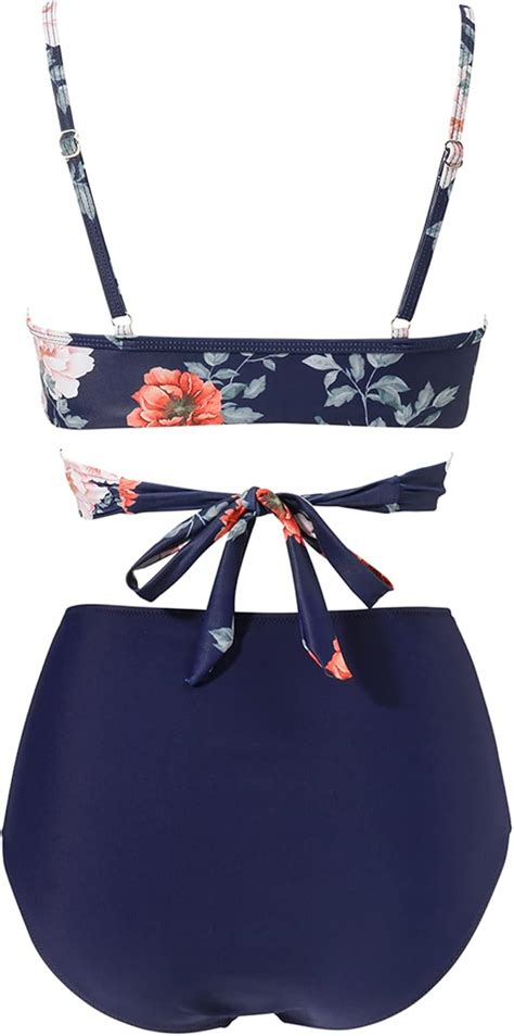 Suuksess Conjunto De Bikini Cruzado De Cintura Alta 2 Piezas Para Mujer