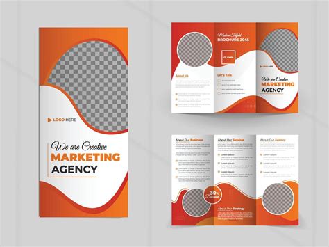 Modern Creative And Professional Tri Fold Brochure Design With Simple