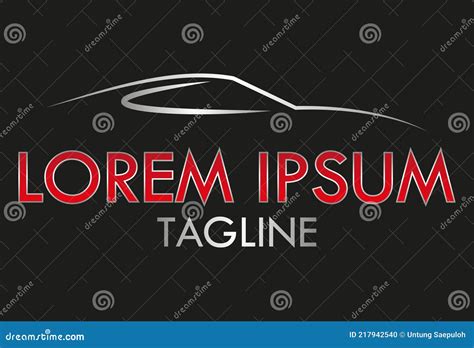 Black and White Color Luxury Automotive Car Logo Design Stock Vector
