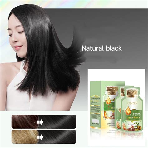 2024 Natural Plant Hair Dye Shampoo Instant Conditioner Fast Grey To Black Nourishing