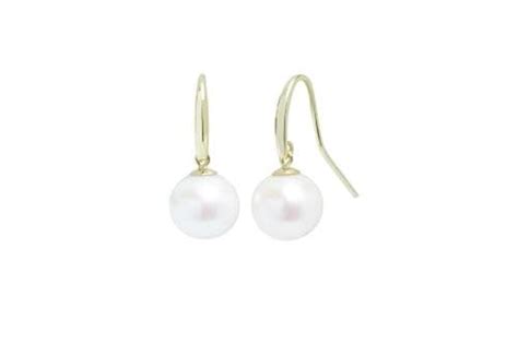 9ct Yellow Gold Pearl Drop Earrings