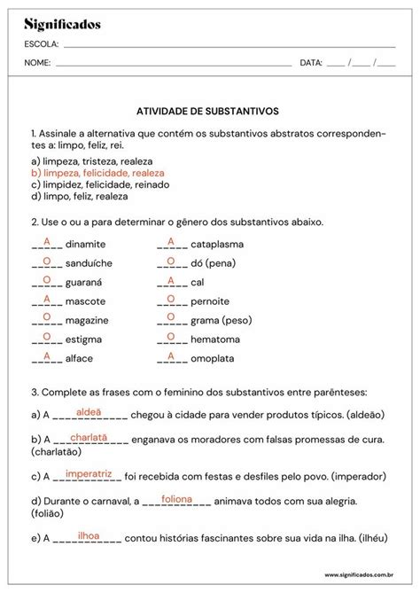 Atividades de Português para o 6º ano (com folhas para imprimir ...