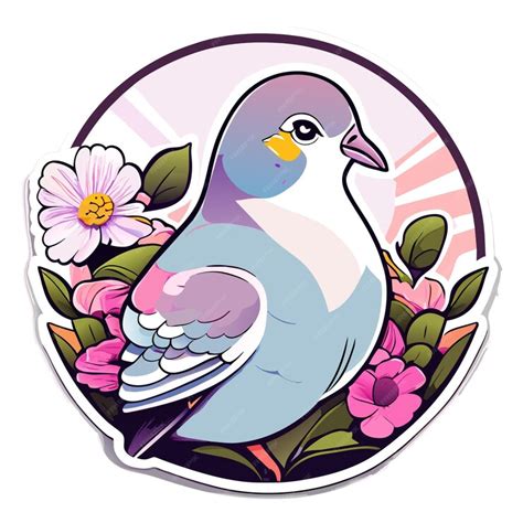 Premium Vector Christian Dove Of Peace Symbol Sticker Vector