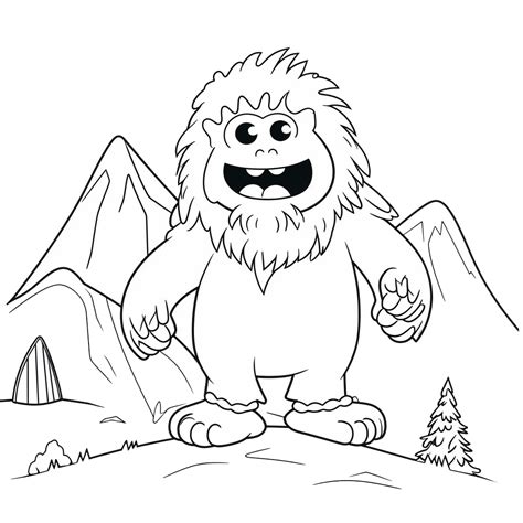 Yeti Coloring Page Coloring Corner