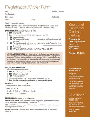 Fillable Online Law Lclark Contract Draftingbrochure Fax